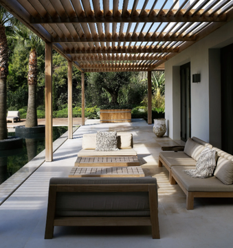 GIJS - Upholstered garden armchair by Piet Boon - view 3